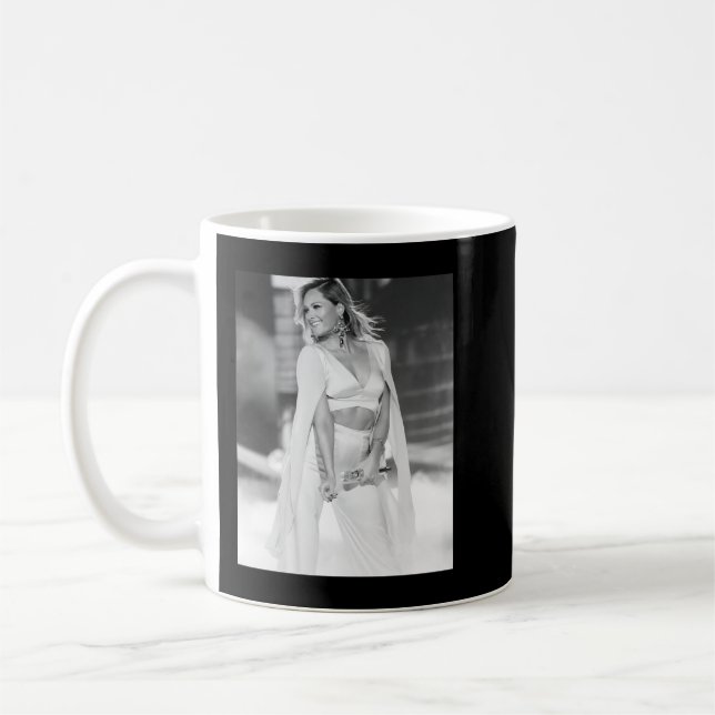 Lover Gift  Famous Helene Beautiful Fischer Female Coffee Mug (Left)