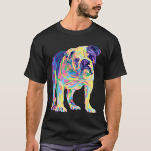 Lover Gifts Bulldog Colourful English Bulldog Mens T-Shirt
