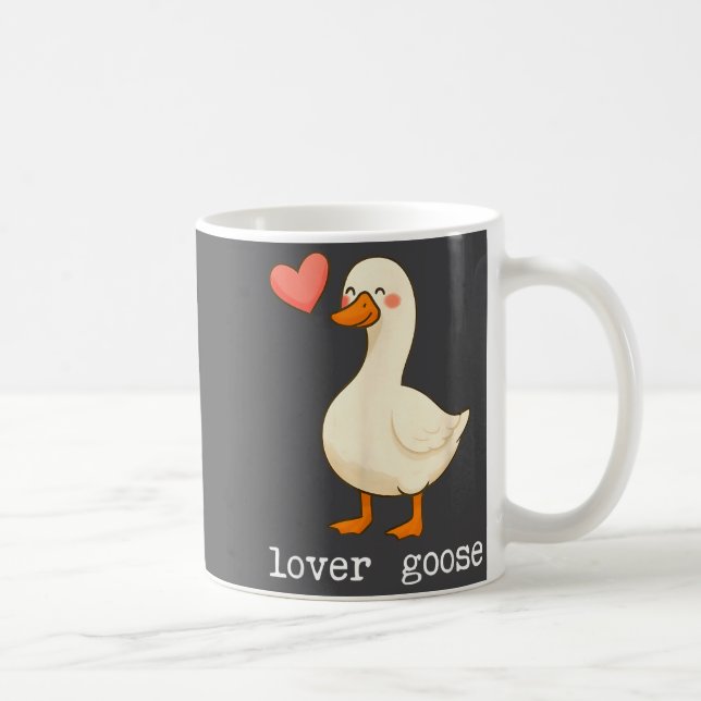 Lover Goose And Fighter Goose, Funny Couple Goose  Coffee Mug (Right)