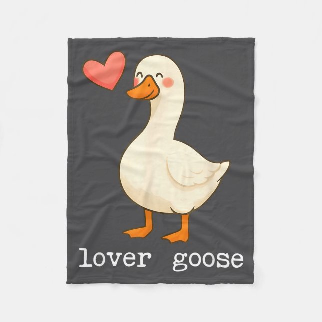 Lover Goose And Fighter Goose, Funny Couple Goose  Fleece Blanket (Front)