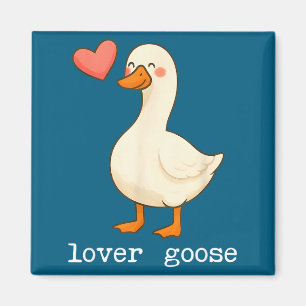 Lover Goose And Fighter Goose, Funny Couple Goose Magnet