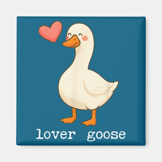 Lover Goose And Fighter Goose, Funny Couple Goose  Magnet (Front)