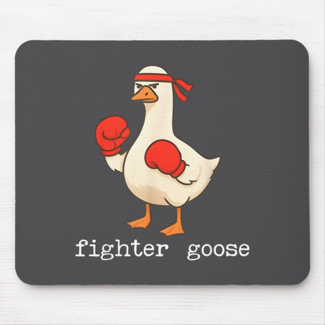 Lover Goose And Fighter Goose, Funny Couple Goose  Mouse Mat (Front)