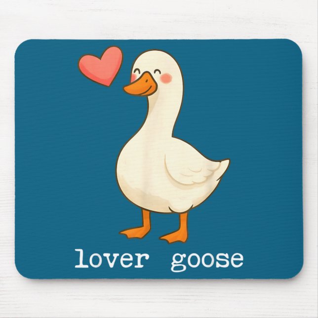 Lover Goose And Fighter Goose, Funny Couple Goose  Mouse Mat (Front)