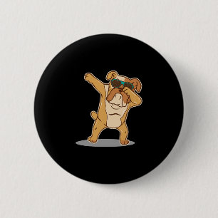 Lover I Dabbing English Bulldog 6 Cm Round Badge