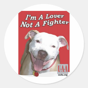 LOVER NOT A FIGHTER CLASSIC ROUND STICKER