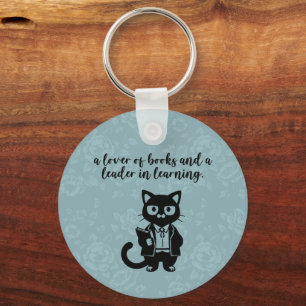 Lover Of Books Leader In Learning Educator Key Ring