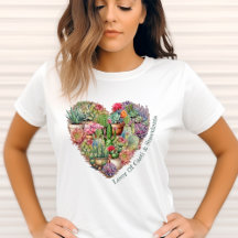 Lover Of Cacti And Succulents In A Heart Shape