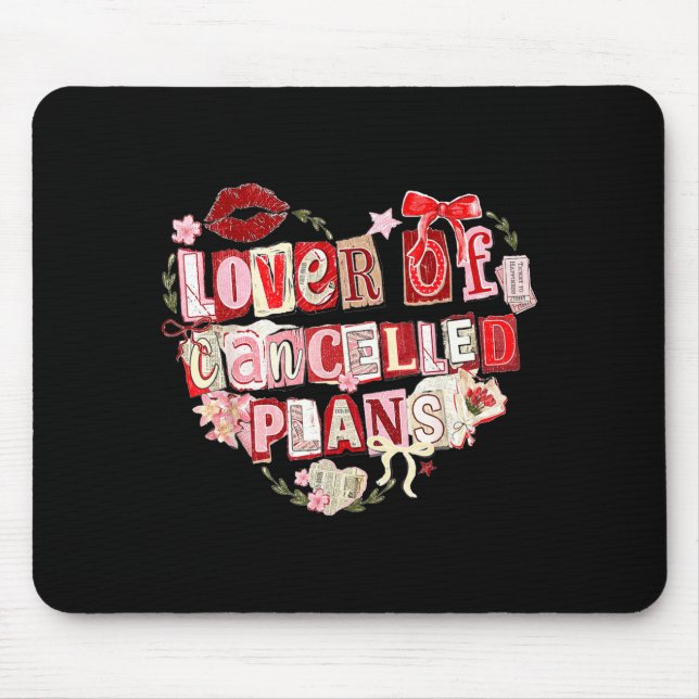 Lover of cancelled plans funny introvert design cu mouse mat (Front)