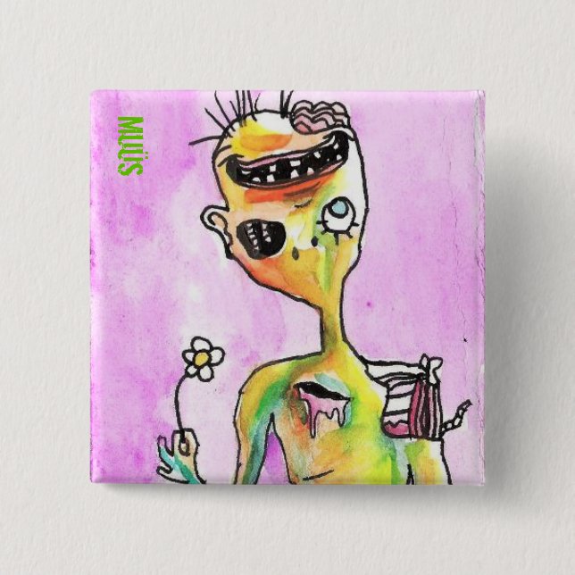 Lover of Daisies Zombie Button (Front)