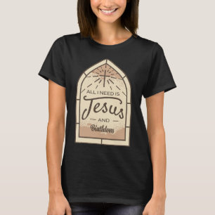 Lover Of Jesus And Biathlon Race Fan T-Shirt