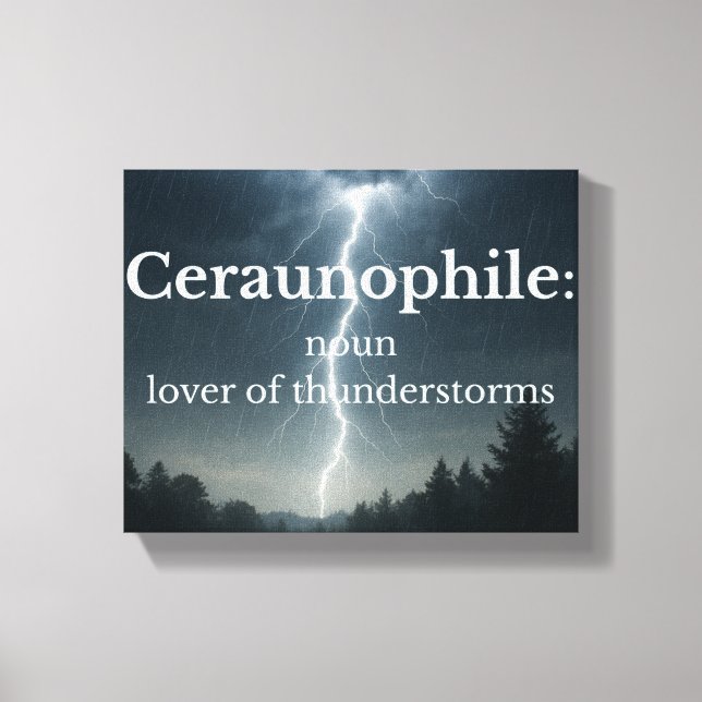 Lover of Thunder Storms Canvas Print (Front)