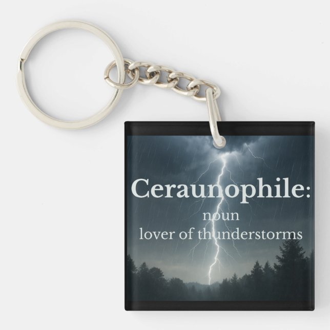 Lover of Thunder Storms Key Ring (Front)