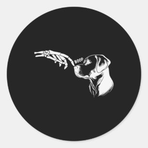 Lover Skeleton Hand Boop Funny Halloween 2023 Labr Classic Round Sticker
