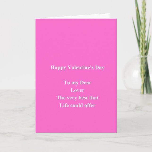 Lover Valentine's day Holiday Card (Front)
