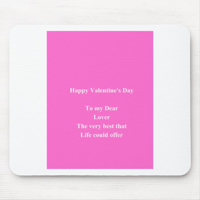 Lover Valentine's day Mouse Mat (Front)