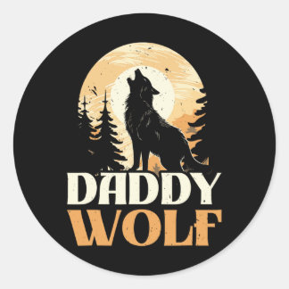 Lover Wolf Pack Wolfgang Wildlife Animal Papa Wolf Classic Round Sticker