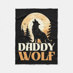 Lover Wolf Pack Wolfgang Wildlife Animal Papa Wolf Fleece Blanket