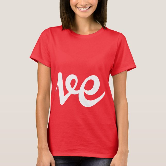 LOVER WRITING RIGHT - WHITE -.png T-Shirt (Front)