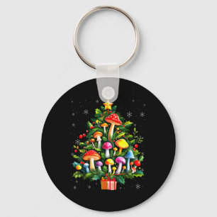 Lover Xmas Mushroom Christmas Tree T Shirt Key Ring