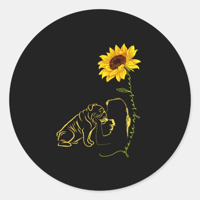 Lover-you Are My Sunshine-best Idea For Dog Mum  Classic Round Sticker (Front)
