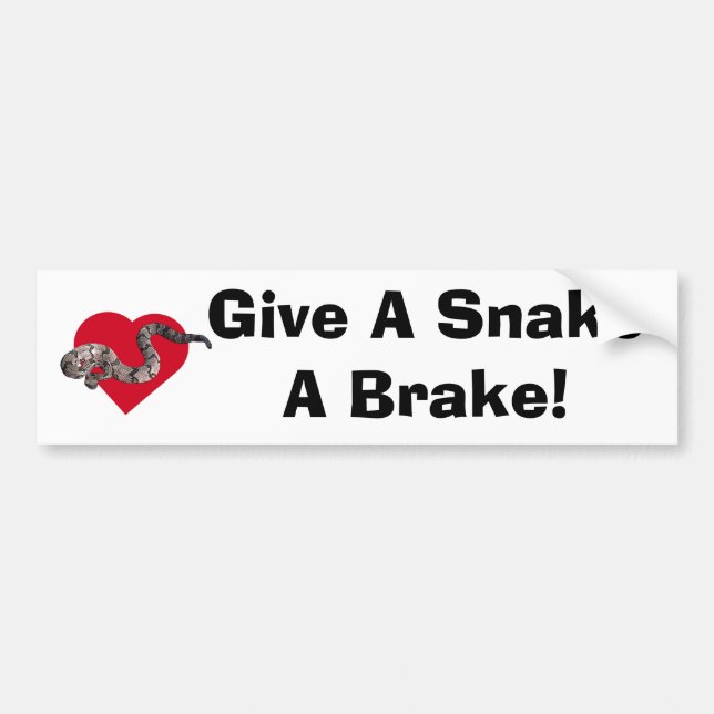 loverattlers, Give A SnakeA Brake! Bumper Sticker (Front)