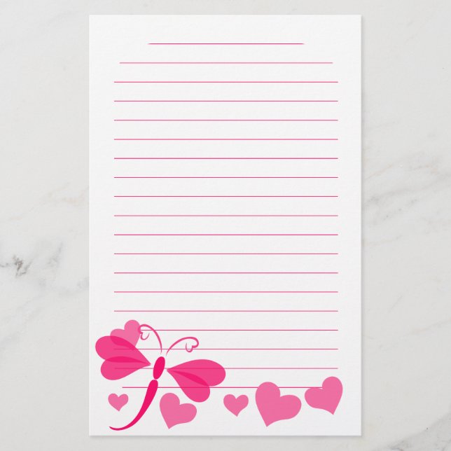 Loverly Dragon Fly Stationery (Front)