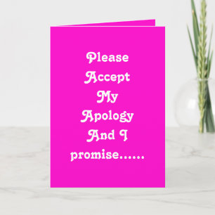 Lovers apology card