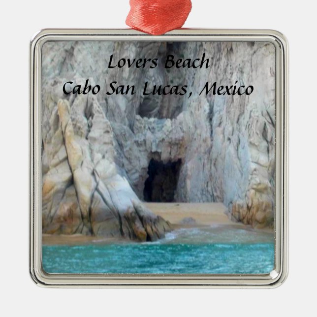 Lovers Beach Cabo San Lucas Mexico Metal Tree Decoration (Front)