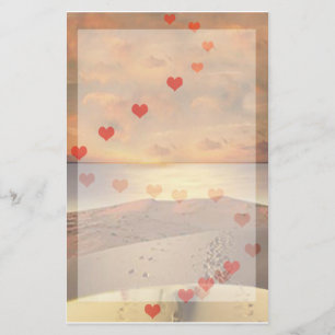 Lover's Beach  Walk writing paper