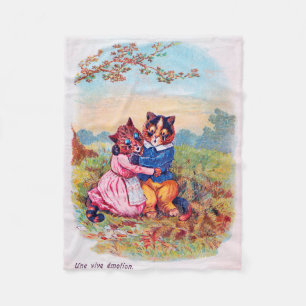 Lovers Cat (Strong Emotion), Louis Wain Fleece Blanket