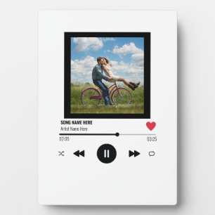 Lovers Custom Personalized Photo Our Song Plaque