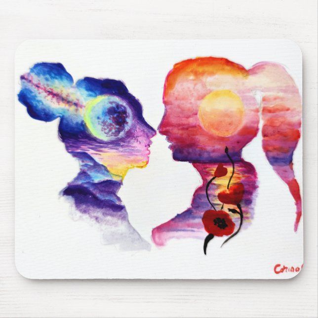 Lovers dreaming   mouse mat (Front)