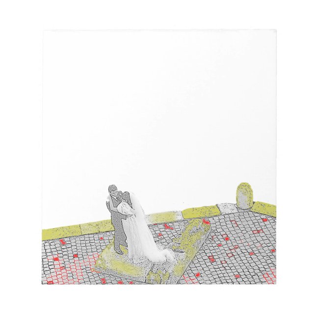 lovers embrace white notepad (Front)