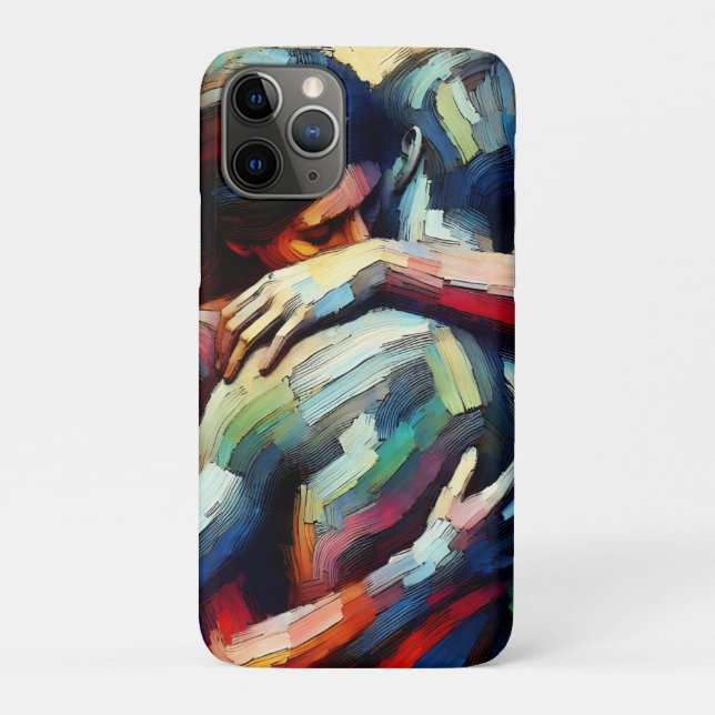 Lover's Embracing ai Oil Paint Style Case-Mate iPhone Case (Back)