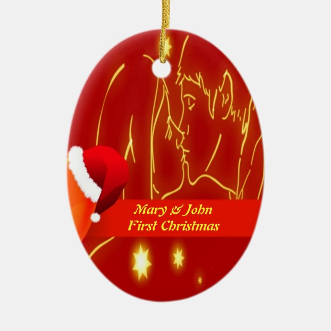 Lovers First Christmas Ornament (Front)