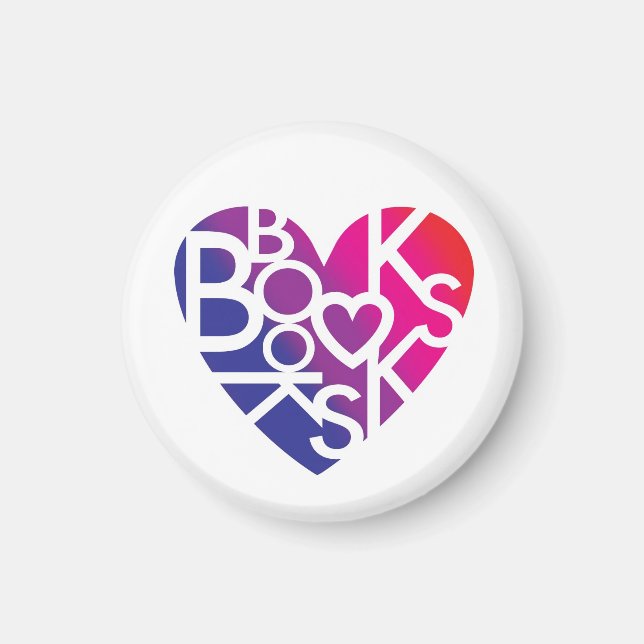 Lover's Heart® Book Button Magnet (Front)