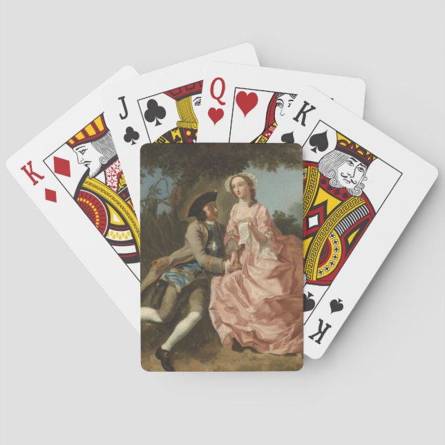 Lovers in a Landscape (Romantic Couple) Playing Cards (Back)