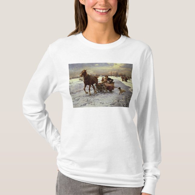 Lovers in a sleigh T-Shirt (Front)