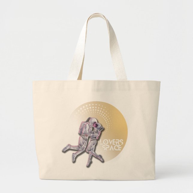 Lovers in Space Large Tote Bag (Front)
