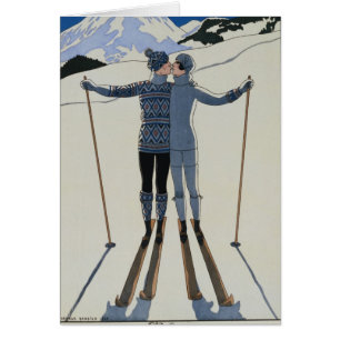 <Lovers in the Snow> by Georges Barbier