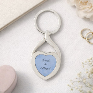 Lovers Indigo Blue Parchment Key Ring