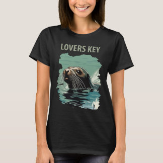 Lovers Key Seal Blue Vintage Travel T-Shirt