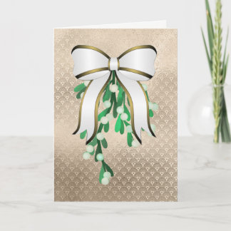 Lovers Mistletoe Christmas Card