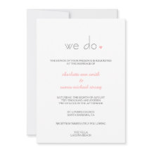 {Lover's} Modern Wedding Invitation