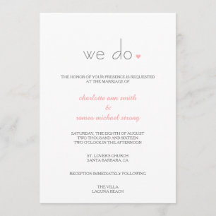 {Lover's} Modern Wedding Invitation