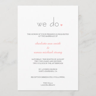 {Lover's} Modern Wedding Invitation