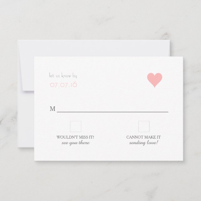 {Lover's} Modern Wedding RSVP (Front)