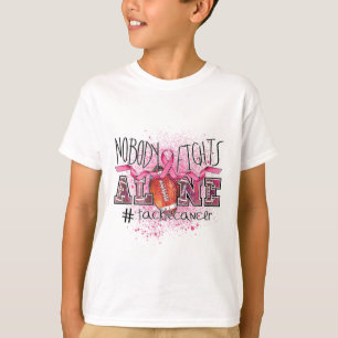 Lovers Nobody Fights Alone Tackle Breast Cancer T-Shirt