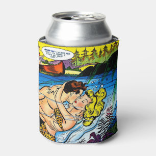 Lovers Ocean Romance Vintage Comics Can Cooler